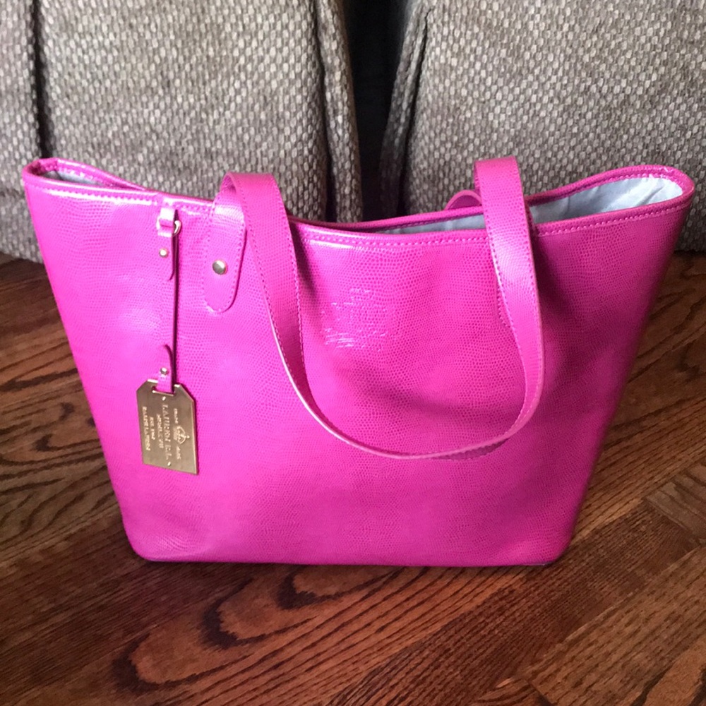 Hot pink Ralph Lauren shoulder bag